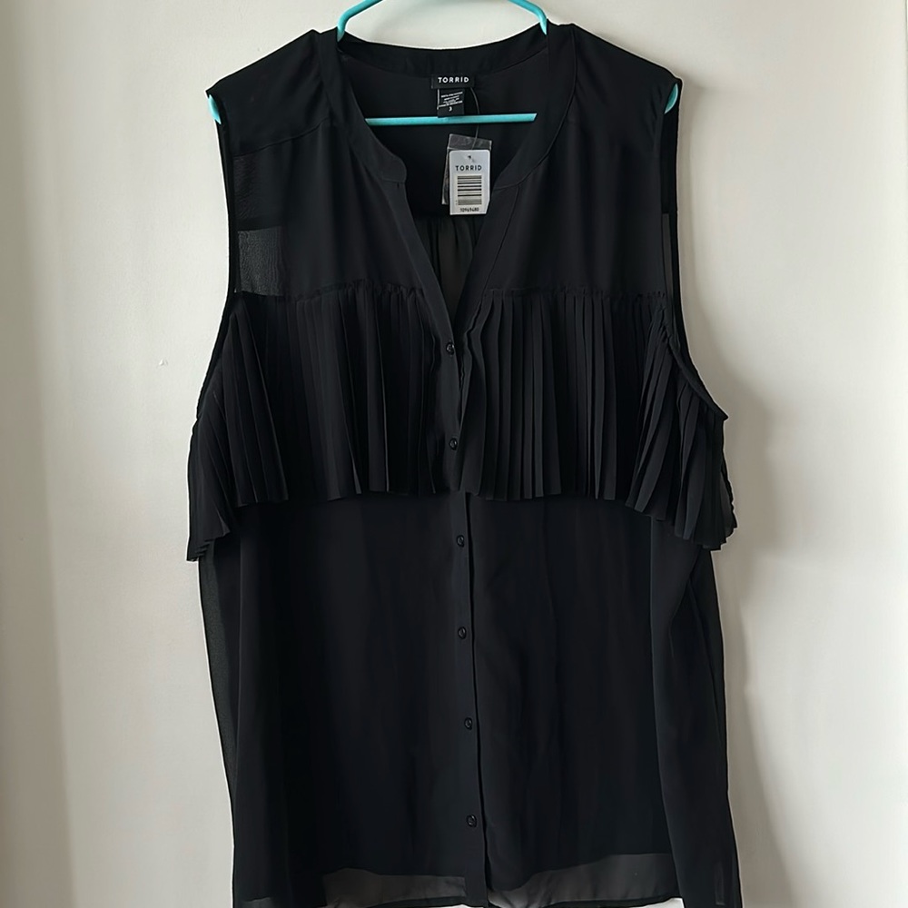 Torrid Black Sheer Tank Top